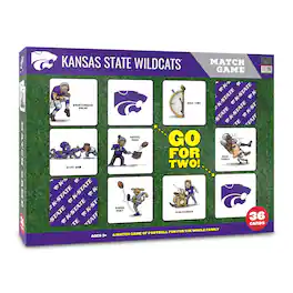 YouTheFan - Kansas State Wildcats Licensed Memory Match Game - Multicolor