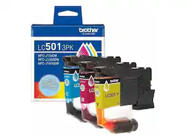 Brother - LC501 3PK Original Standard Yield Inkjet Ink Cartridge Cyan Magenta Yellow 3 Pack