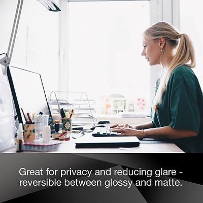 Great for privacy and reducing glare - reversible between glossy and matte.