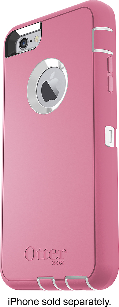 Best Buy: OtterBox Defender Series Case for Apple® iPhone® 6 Plus 6s Plus White/Hibiscus Pink