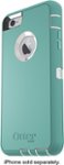 Front Zoom. OtterBox - Defender Series Case for Apple® iPhone® 6 Plus and 6s Plus - Whisper White/Light Teal.