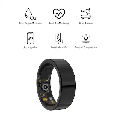 Smart Ring Fitness Tracker voor heren Dames, Smart Ring Health Smart Ring Fitness Tracker voor heren Dames, Smart Ring Health