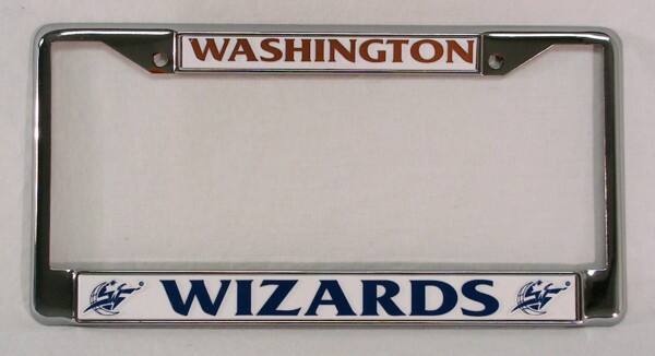 Washington Wizards NBA Basketball Chrome Metal License Plate Frame