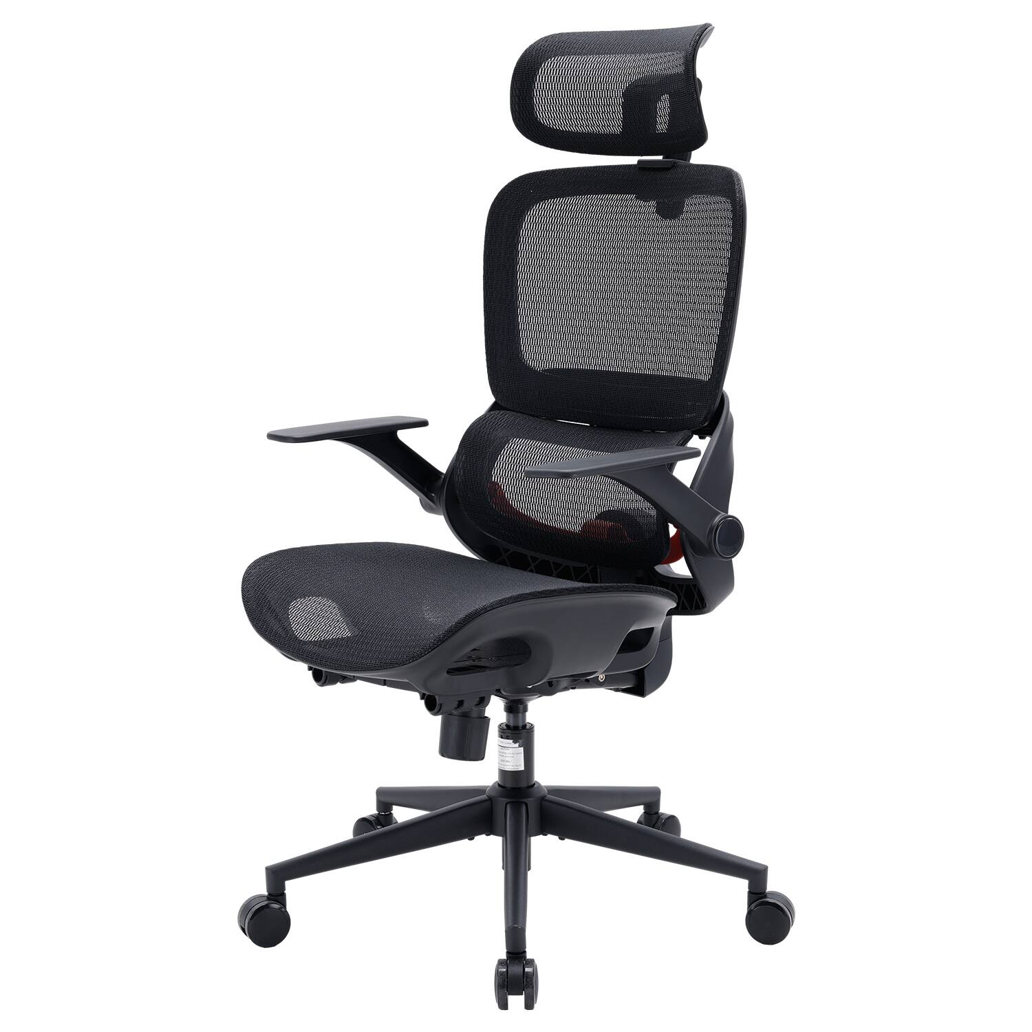 Angle. SIHOO - B100 Ergonomic Office Chair, Desk Chair with Zoned Back Support, 2D Wide Headrest, High Back Executive Chair - Black.