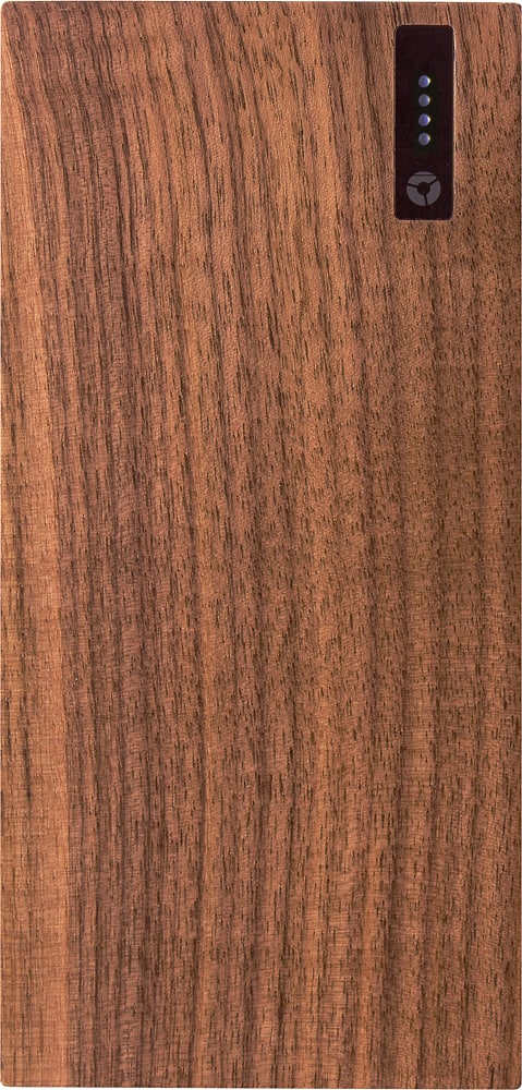 Front. Nomad - PowerPlant Portable Charger - Wood.