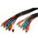 Front Standard. Cables Unlimited - 12ft 5 RCA to 5 RCA Male to Male Component Video and Audio Cable - White.