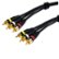 Front Standard. Cables Unlimited - 6ft Pro A/V Series Composite A/V Cables - Black.