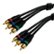 Front Standard. Cables Unlimited - 6ft Pro A/V Series Component Video Cable - Black.