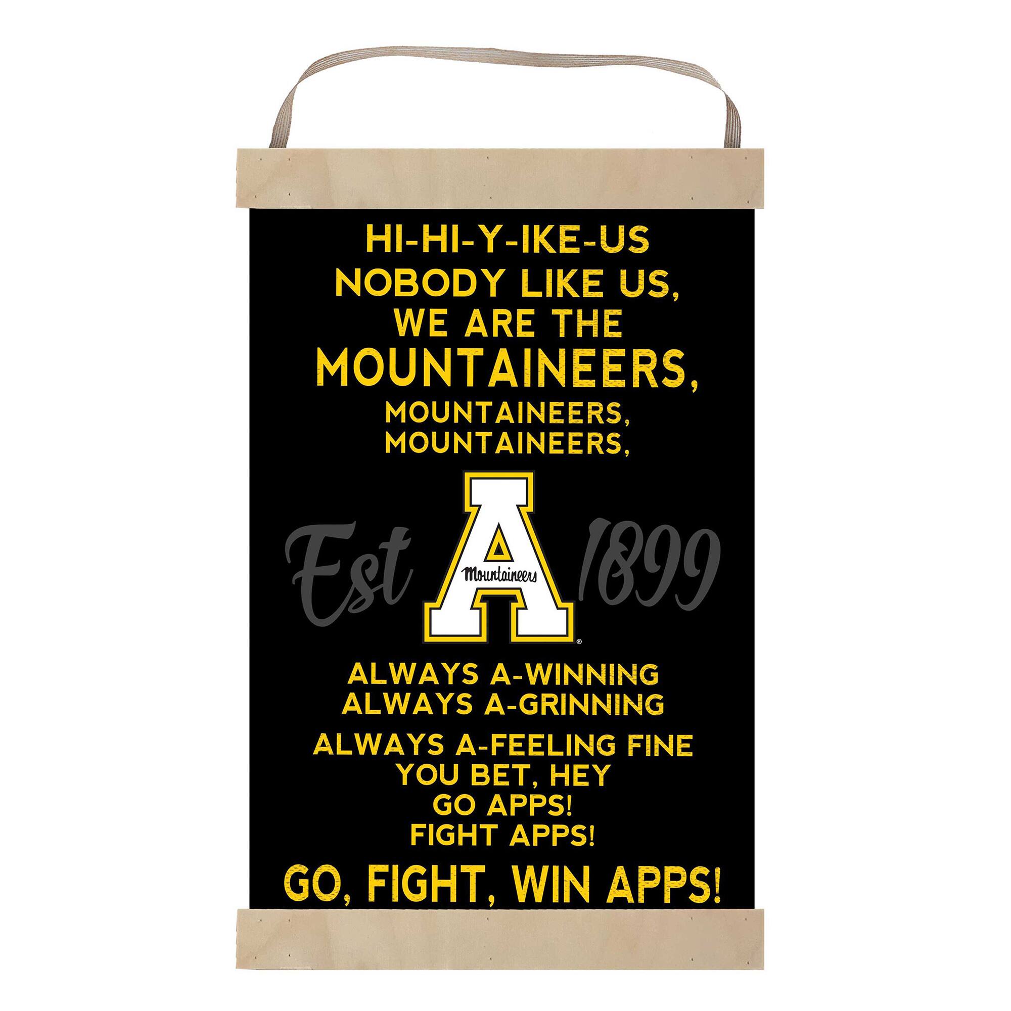 Appalachian State Mountaineers 12'' x 20'' Fight Song Banner Sign