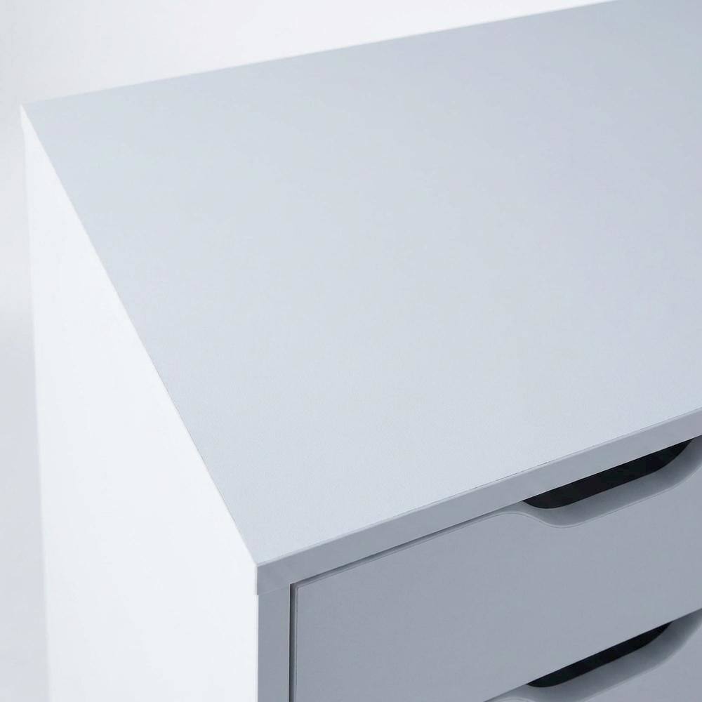 Alt View 2. FurniFact - Contemporary Storage Cabinet with Drawers for Home Office Organization - White.