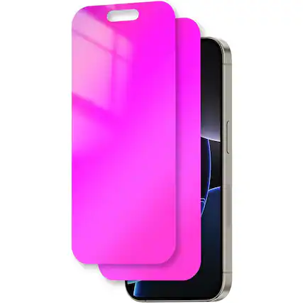 Front. PARKER SLATER - 2 Pack iPhone 16 Pro Max privacy screen protector, anti-spy tempered glass, anti-blue light, full coverage. - Black.