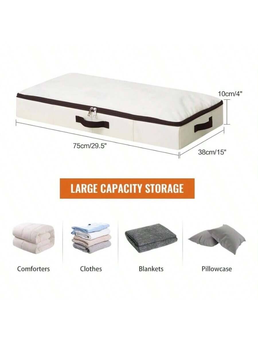 10cm/4"  
75cm/29.5"  
38cm/15"  

LARGE CAPACITY STORAGE  

Comforters  
Clothes  
Blankets  
Pillowcase
