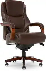 La-Z-Boy - Delano Big & Tall Bonded Leather Executive Chair - Chestnut Brown - Front_Zoom