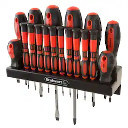 Stalwart - 18PC Magnetic Screwdriver Set with Wall Mount Stand, Precision, Phillips, Torx, and Flathead Screwdrivers - Black