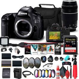 EOS 5DS R DSLR Camera (Body) (0582C002) + Canon EF 75-300mm + More Bundle (International Version)