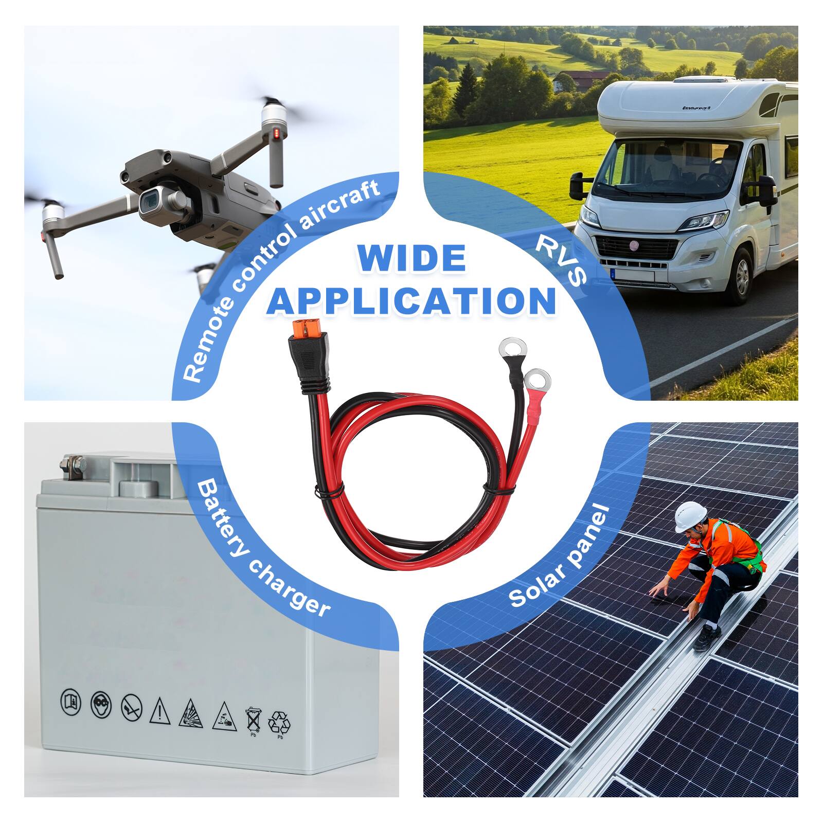 CCNd aircraft control WIDE RVS APPLICATION Remote Battery panel charger Solar