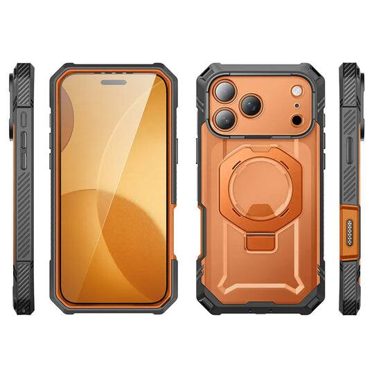 Back. SUPCASE - UB Grip Pro MagSafe Case for iPhone 17 Pro – Sleek Protection + HD Tempered Glass Screen Guard - Coral.