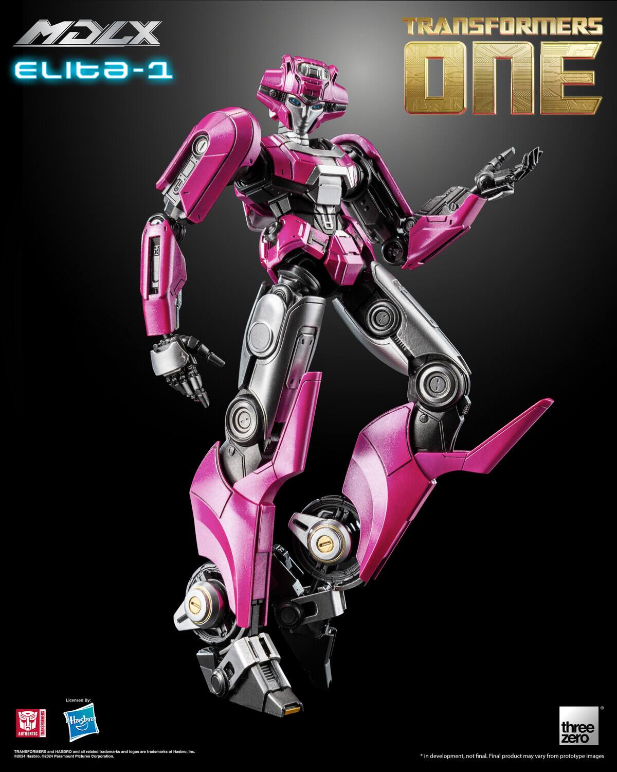 MELX ELITA-1 TRANSFORMERS ONE  
Liserserd - Hasbro maisitin RANSPURSER  
*in development, not final. final product may vary from prototype images