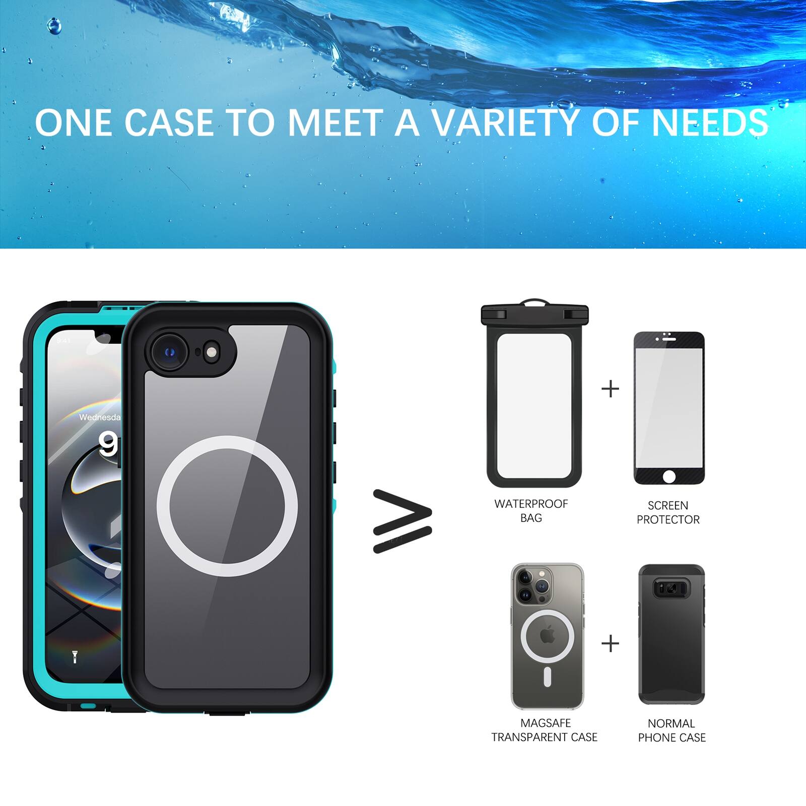 UUCOVER Waterproof Case for Apple iPhone 17e/16e Full Body Rugged ...