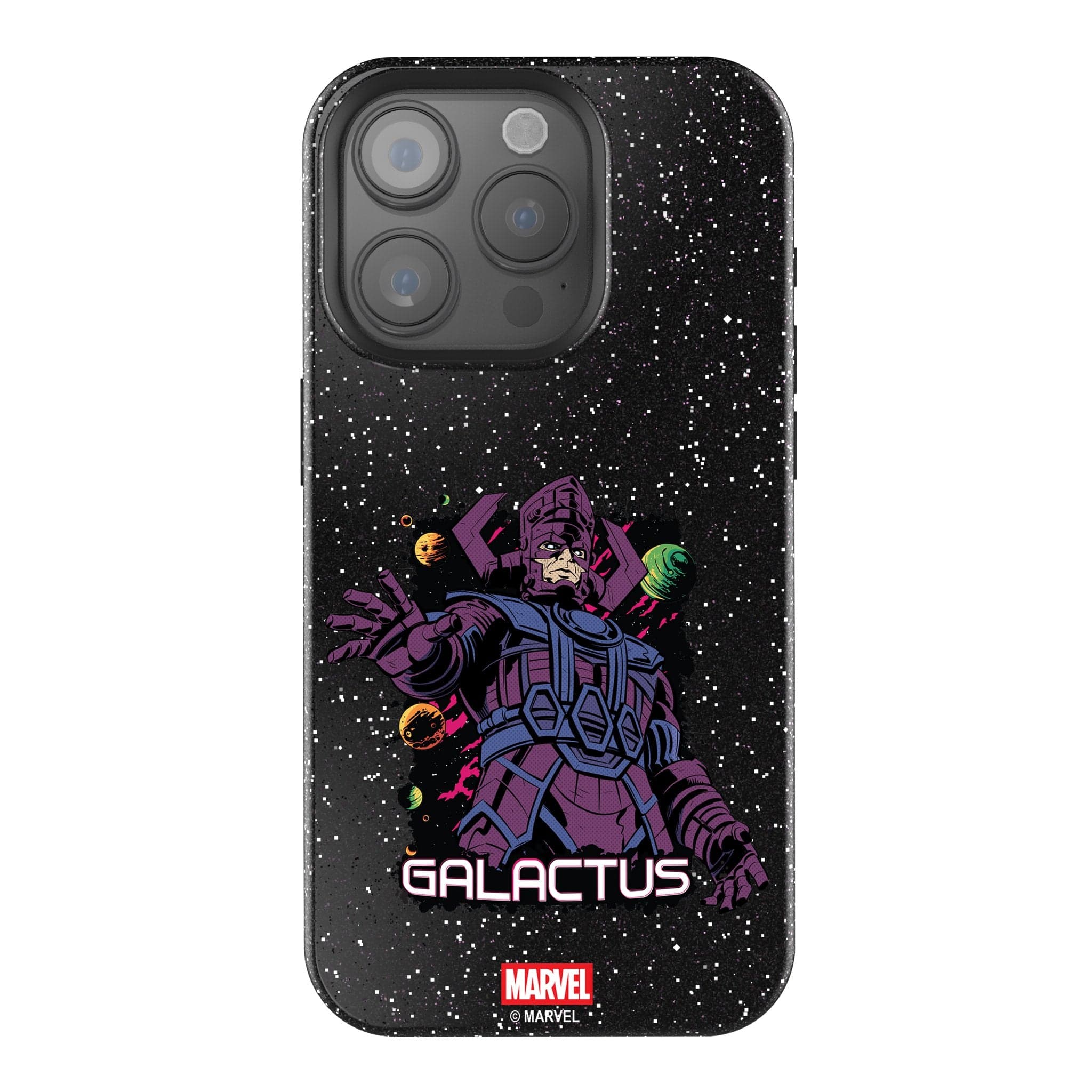 Keyscaper - Marvel Badge Black Bling Phone Case - Apple iPhone 16 Pro Max - Galactus