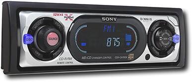 Angle Standard. Sony - 52W x 4 XM-Ready CD Receiver with CD/MD Changer Controls and Flip-Down Face.