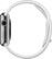 Alt View 1. Apple - Geek Squad Certified Refurbished Apple Watch™ 38mm Stainless Steel Case - White Sports Band.