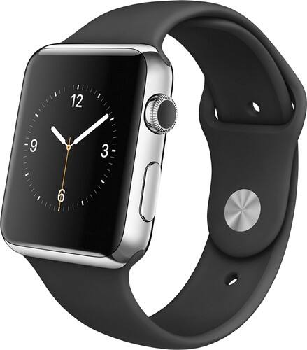  Geek Squad Certified Refurbished Apple Watch 42mm Stainless Steel Case
