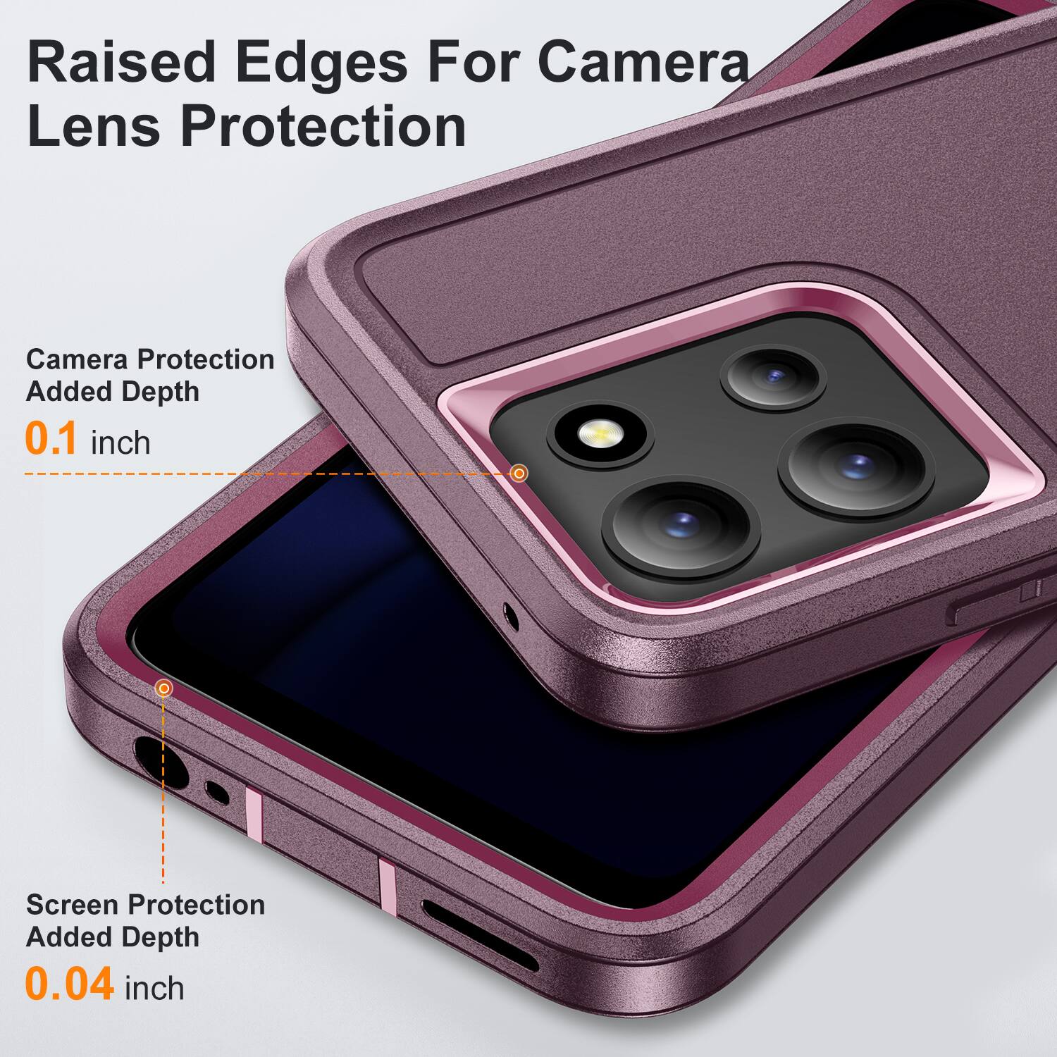 Raised Edges For Camera Lens Protection

Camera Protection Added Depth 0.1 inch

Screen Protection Added Depth 0.04 inch