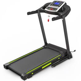 Loheer - Folding Treadmill for Home, 3.5HP Quiet Motor, App Control, 400 lb Capacity, Small Treadmill for Small Spaces - Black