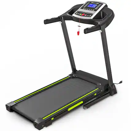 Front. Loheer - Loheer Folding Treadmill for Home, 3.5HP Quiet Motor, App Control, 400 lb Capacity, Small Treadmill for Small Spaces - Black.
