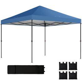 Outsunny - 10 x 10 ft Pop Up Canopy Tent with One Push Setup, Easy Setup Outdoor Portable Instant Canopy Shelter
