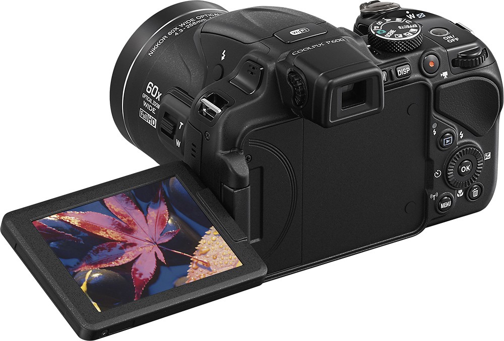 Best Buy: Nikon Coolpix P600 16.1-Megapixel Digital Camera Black 26462