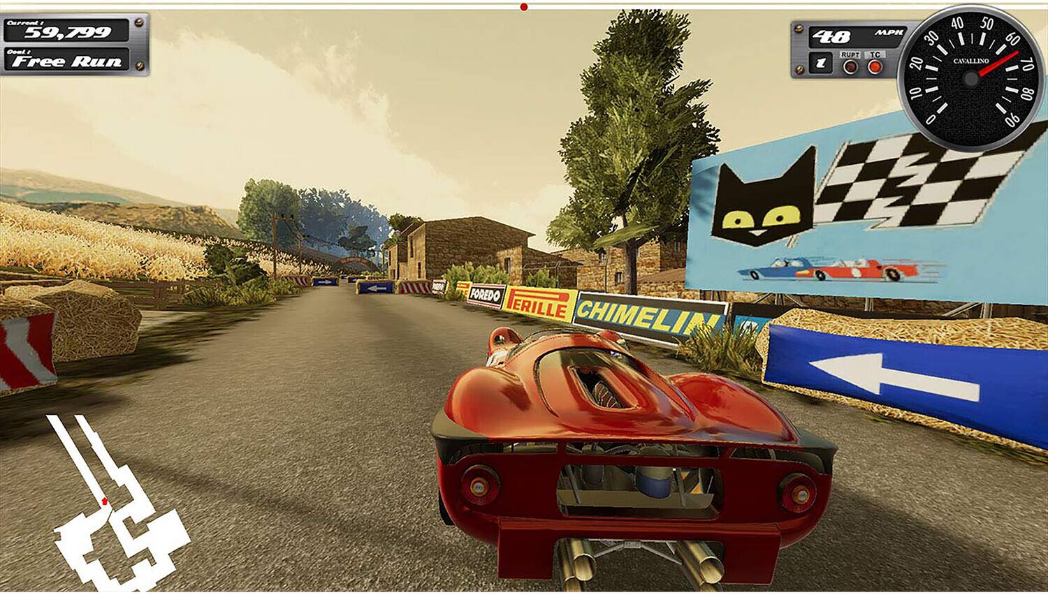 current I 59,799 Dosi: a Free Run 40 50 MPK 48 30 60 RUPT TC I z 20 CAVALLINO  70 10 80 - O 90 FOREDO ERILLE CHIMELIN