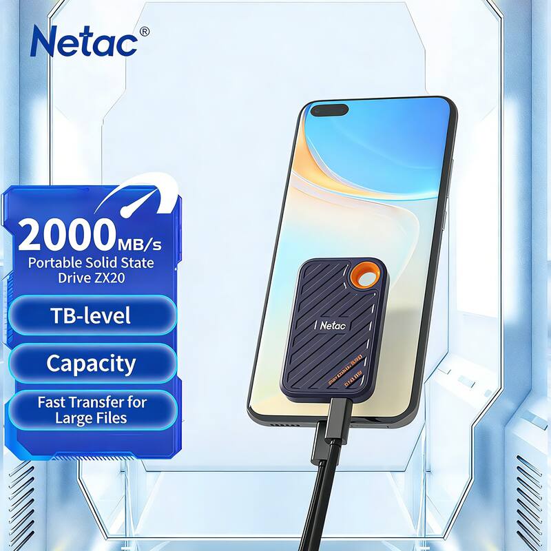Netac 2000 MB/s Portable Solid State Drive ZX20 TB-level / Netac Capacity Fast Transfer for Large Files