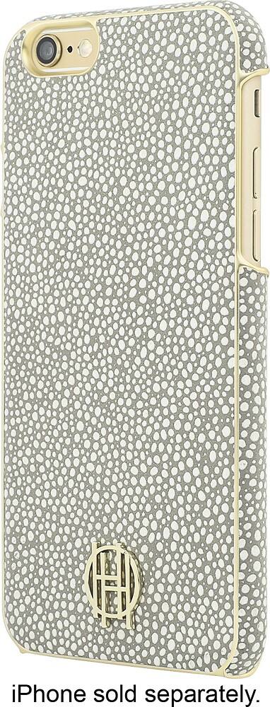 Front. House of Harlow - Hard Shell Case For Apple® iPhone® 6 and 6s - Gray/Gold Metallic.