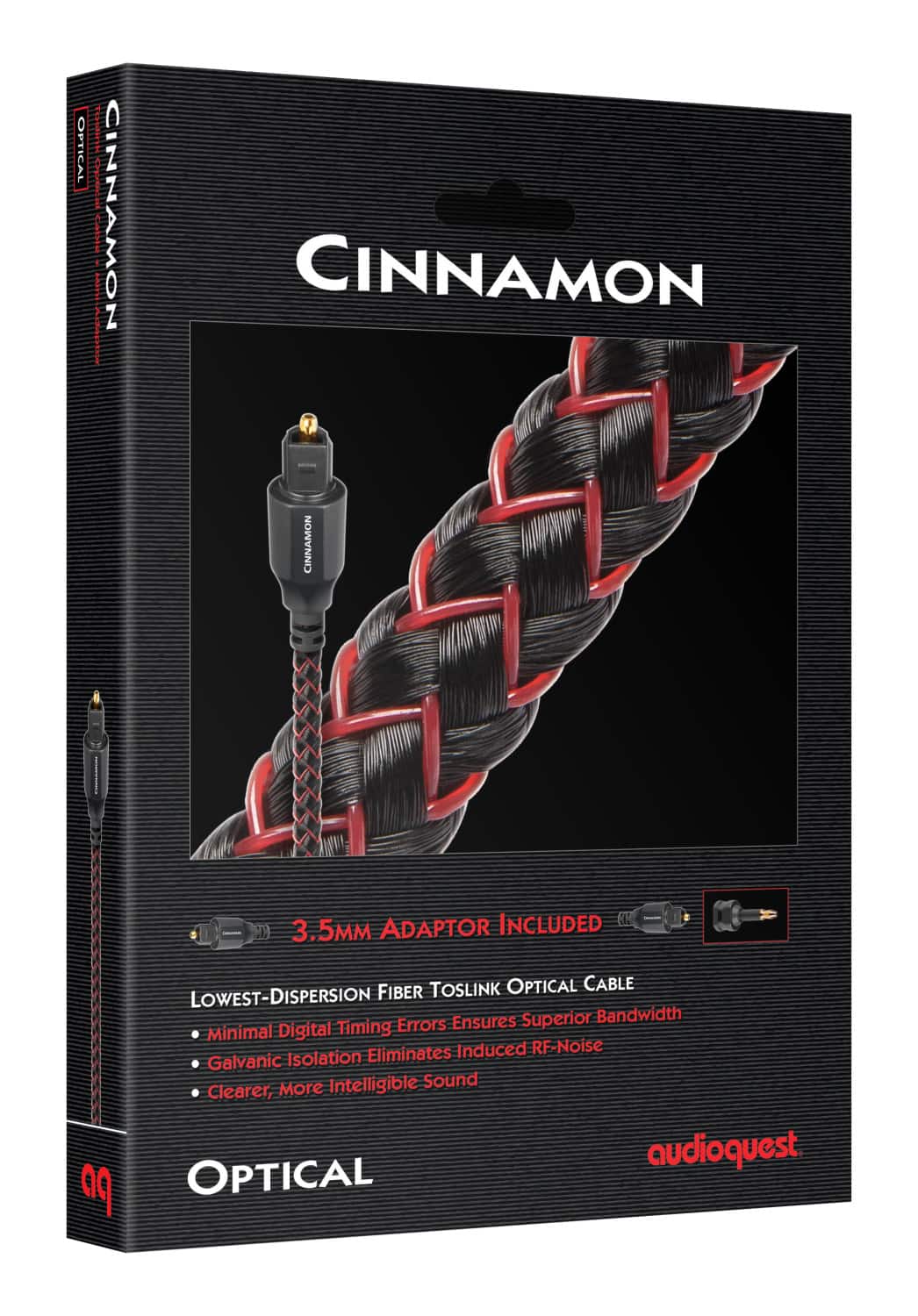 Optical Cinnamon Cinnamon Cinnamon 3.5M Adaptor Included Fiber toslink Optical Cable Lowest-Dispersion Ensures Superior Bandwidth Minimal Digital Timing Errors Eliminates Induced RF Noise Galvanic Isolation More Intelligible Sound Clearer, Optical audioquest po