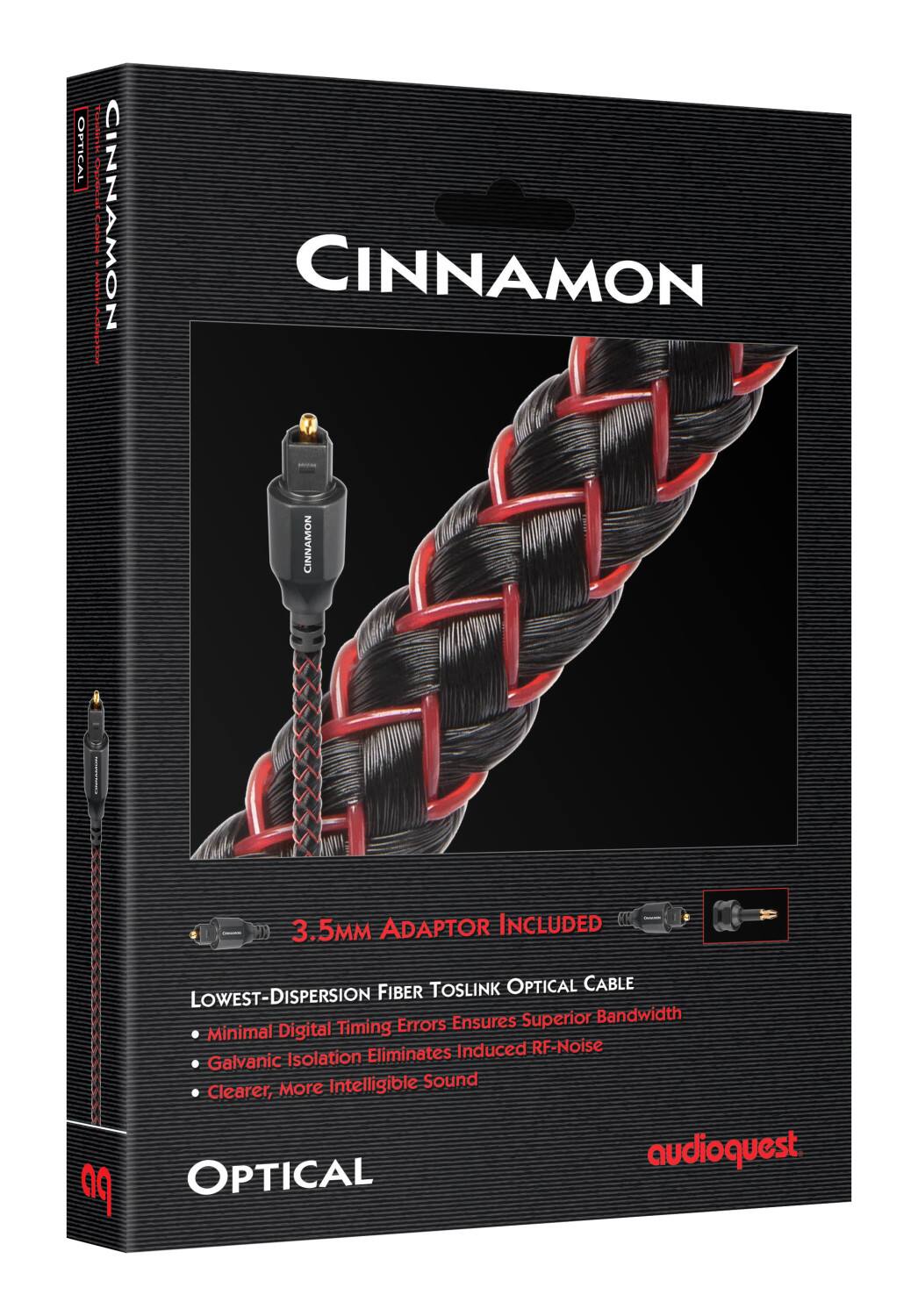 Optical Cinnamon Cinnamon Cinnamon 3.5M Adaptor Included Fiber toslink Optical Cable Lowest-Dispersion Ensures Superior Bandwidth Minimal Digital Timing Errors Eliminates Induced RF Noise Galvanic Isolation More Intelligible Sound Clearer, Optical audioquest po