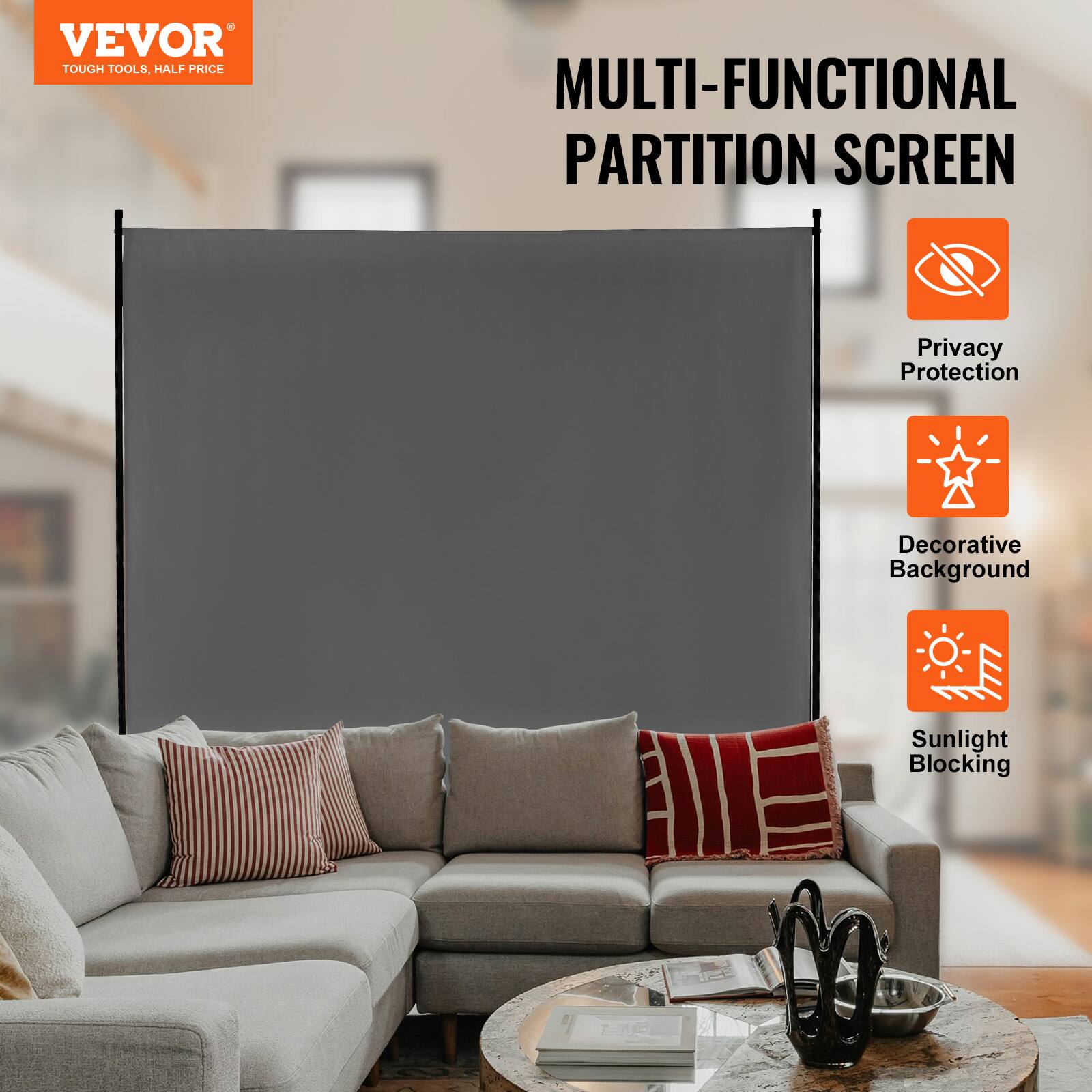 VEVOR TOUGH TOOLS. HALF PRICE MULTI-FUNCTIONAL PARTITION SCREEN
Privacy Protection
Decorative Background
Sunlight Blocking