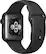 Back. Apple - Apple - Apple Watch (first-generation) 38mm Space Black Stainless Steel Case - Black Sport Band - Black Sport Band.