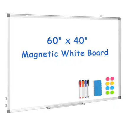 60" x 40" Magnetic White Board