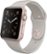 Front Zoom. Apple Watch Sport 42mm Rose Gold Aluminum Case - Stone Sport Band.