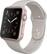 Front. Apple - Apple Watch Sport 42mm Rose Gold Aluminum Case - Stone Sport Band.