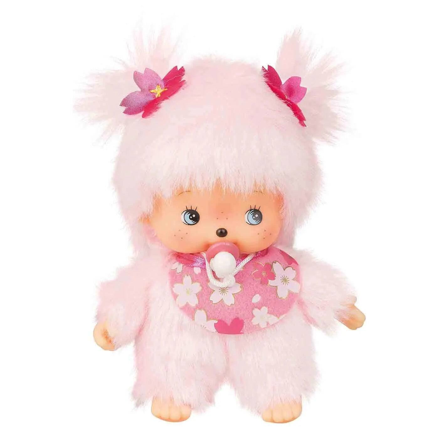 Alt View 1. Monchhichi - Monchhichi: Classic Bebichhichi - Sakura Cherry Blossom Plush.