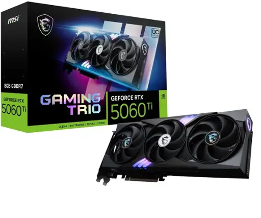 MSI OC EDITION 8GB GDDR7 S GEFORCE RTX 5060 Ti TRIO Ti 50601 REFLEX I STUDIO RAY TRACING I DLSS 4.