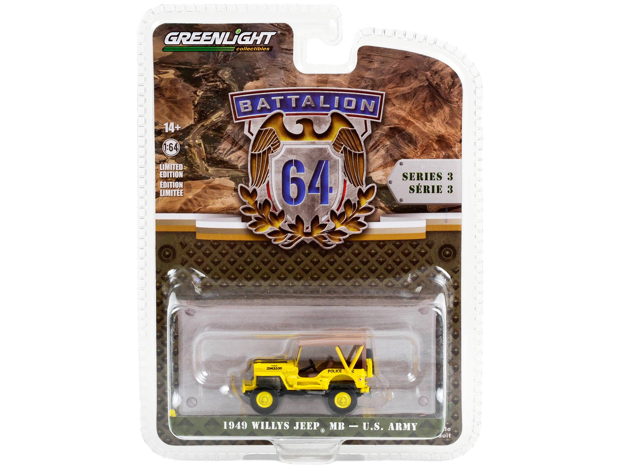 GREENLIGHT collectibles 14+ 1:64 LIMITED EDITION BATTALION SERIES 3 64 SÉRIE 3: 1949 WILLYS JEEP MB - U.S. ARMY