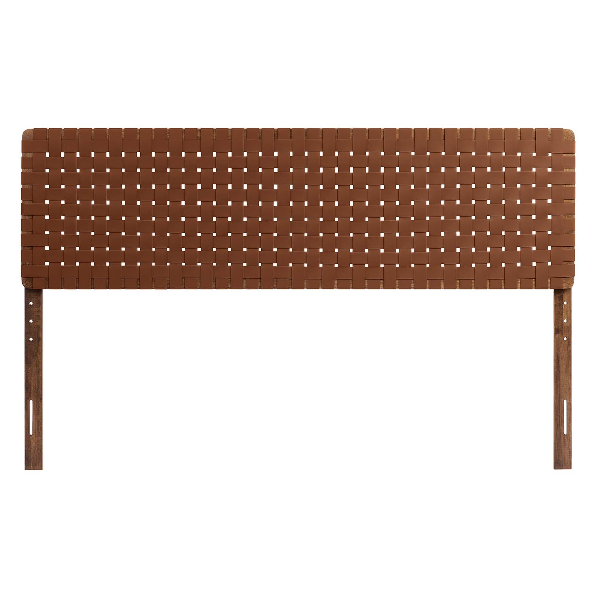 Alt View 1. Modway - Sparta Weave Vegan Leather King Headboard by Modway - Brown.
