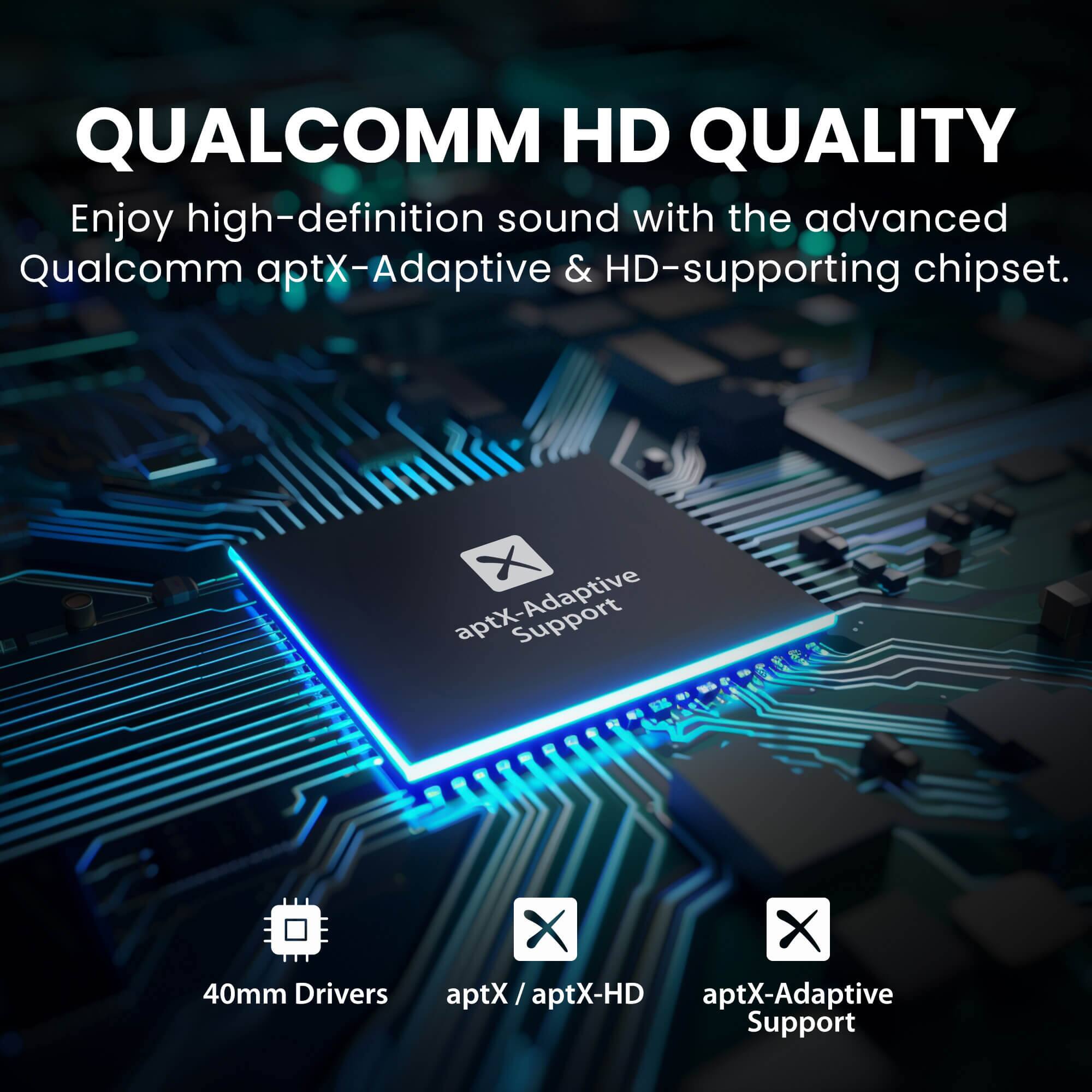 Alt View 2. Avantree - Audition 3 - Bluetooth Over-Ear Headphones with Wireless Charging Dock.