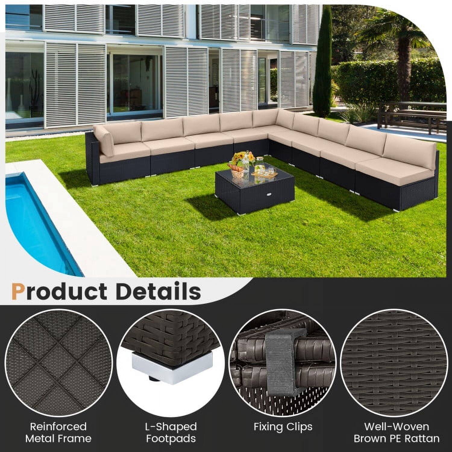 Product Details

- Reinforced Metal Frame
- L-Shaped Footpads
- Fixing Clips
- Well-Woven Brown PE Rattan