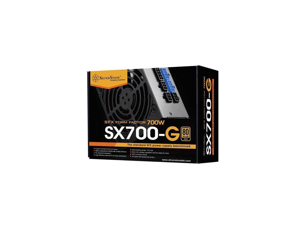 SILVERSTONE Designing Inspiration  
SFX FORM FACTOR 700W  
SX700-G  
The standard SFX power supply benchmark  
80 PLUS GOLD  
www.silverstonetek.com