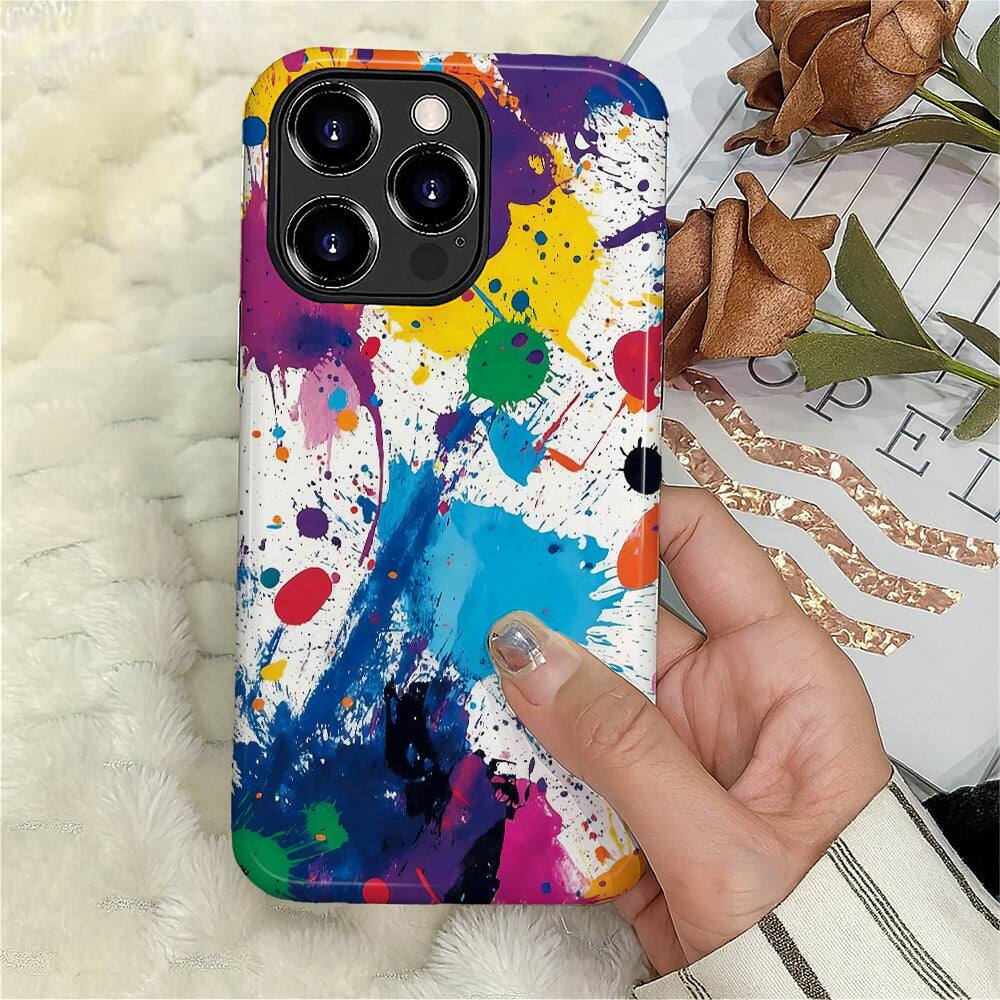 Alt View 3. Finnhomy - Smartphone Case for iPhone 14 Pro Max - Dual-Layer Heavy Duty Protective Cover - Color Splash - Color Splash for iPhone 14 Pro Max.